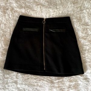 High Wasted Zip Up Skirt